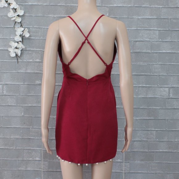 NBD X Revolve Red Pearl Mini Dress - Picture 3 of 10
